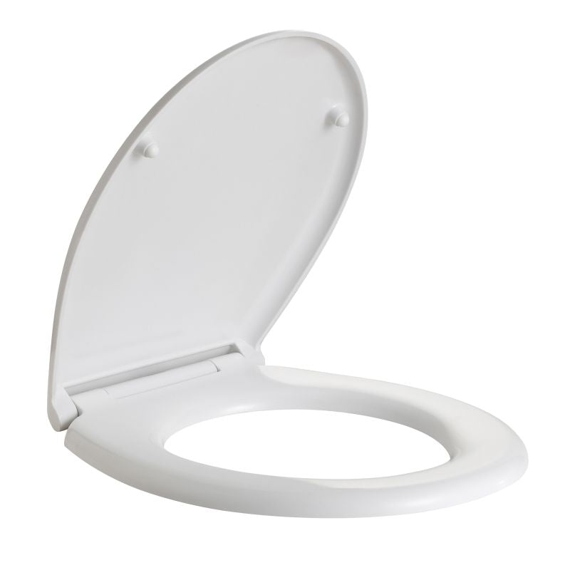 ALONI ECO ELVIA WC-ZITTING - SOFT CLOSE - QUICK RELEASE - DUROPLAST - TOPFIX - RVS SCHARNIEREN - GLANZEND WIT - detailafbeelding