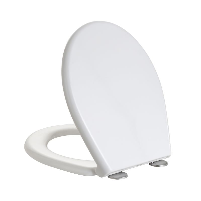 ALONI ECO ELVIA WC-ZITTING - SOFT CLOSE - QUICK RELEASE - DUROPLAST - TOPFIX - RVS SCHARNIEREN - GLANZEND WIT - detailafbeelding