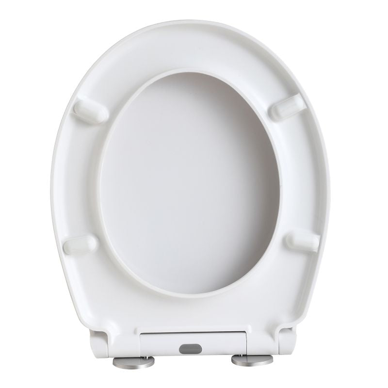 ALONI ECO ELVIA WC-ZITTING - SOFT CLOSE - QUICK RELEASE - DUROPLAST - TOPFIX - RVS SCHARNIEREN - GLANZEND WIT - detailafbeelding