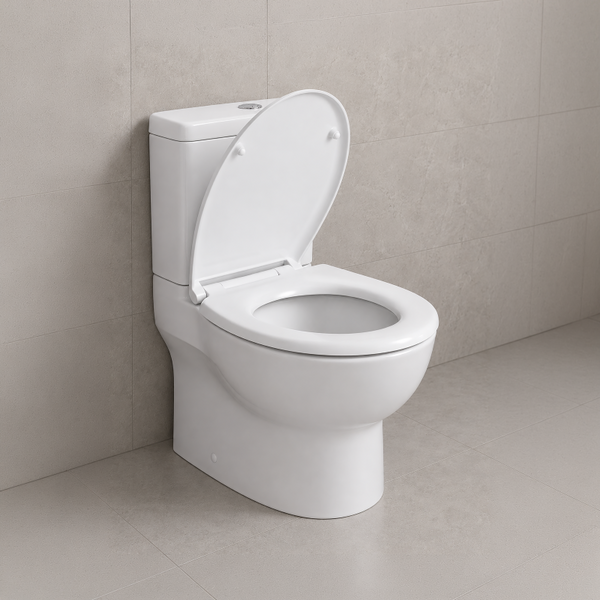 ALONI ECO ELVIA WC-ZITTING - SOFT CLOSE - QUICK RELEASE - DUROPLAST - TOPFIX - RVS SCHARNIEREN - GLANZEND WIT