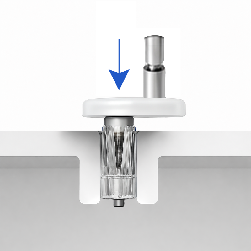 ALONI ECO ELVIA WC-ZITTING - SOFT CLOSE - QUICK RELEASE - DUROPLAST - TOPFIX - RVS SCHARNIEREN - GLANZEND WIT - detailafbeelding
