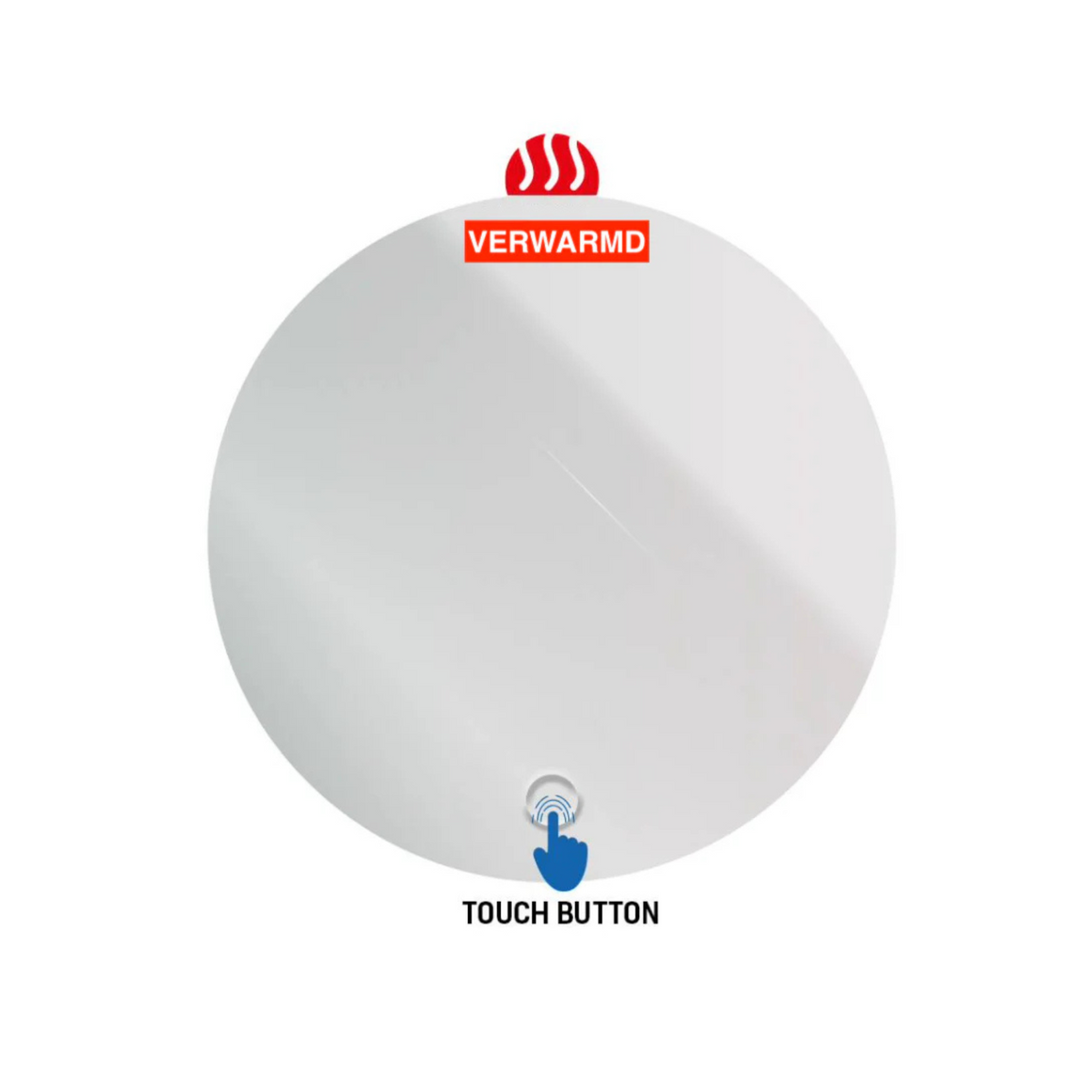 ALONI OMEGA RONDE LED-SPIEGEL MET VERWARMING (Ø120CM)