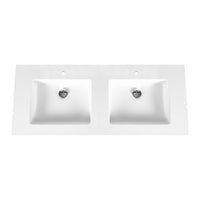 ALONI SOLID SURFACE DUBBELE WASTAFEL (120CM) - WIT