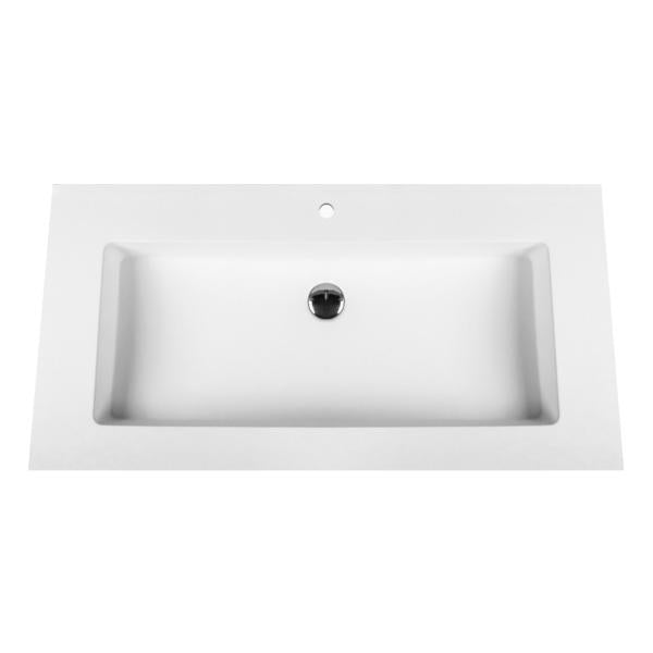 ALONI SOLID SURFACE WASTAFEL (80CM) - WIT