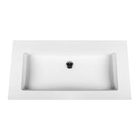 ALONI SOLID SURFACE WASTAFEL ZONDER KRAANGAT (80CM) - WIT