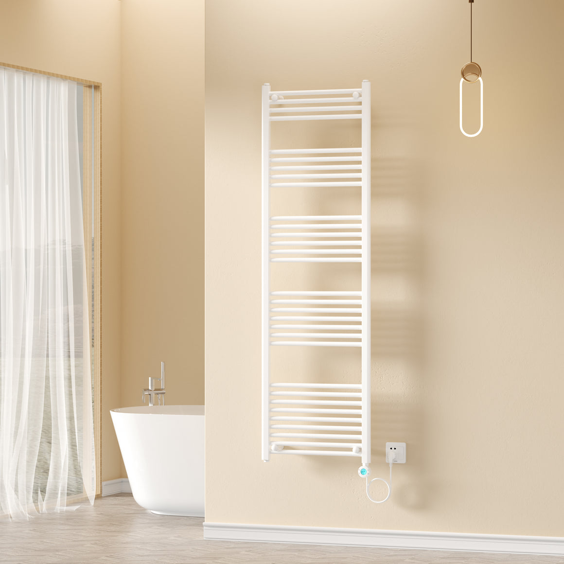 BELRAD BE Elektrische Radiator 1000W Smart WiFi Glanzend Wit 1800x550 mm