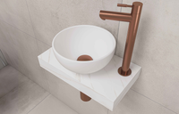 INK Blocq fonteinplateau Calacatta mat - sfeerbeeld toiletruimte