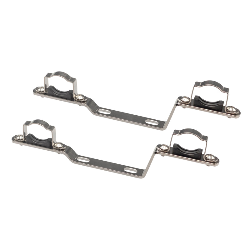 "Dubbele Ophangbeugels voor Verdeler Messing Vernikkeld 1"" 2STS/SET"