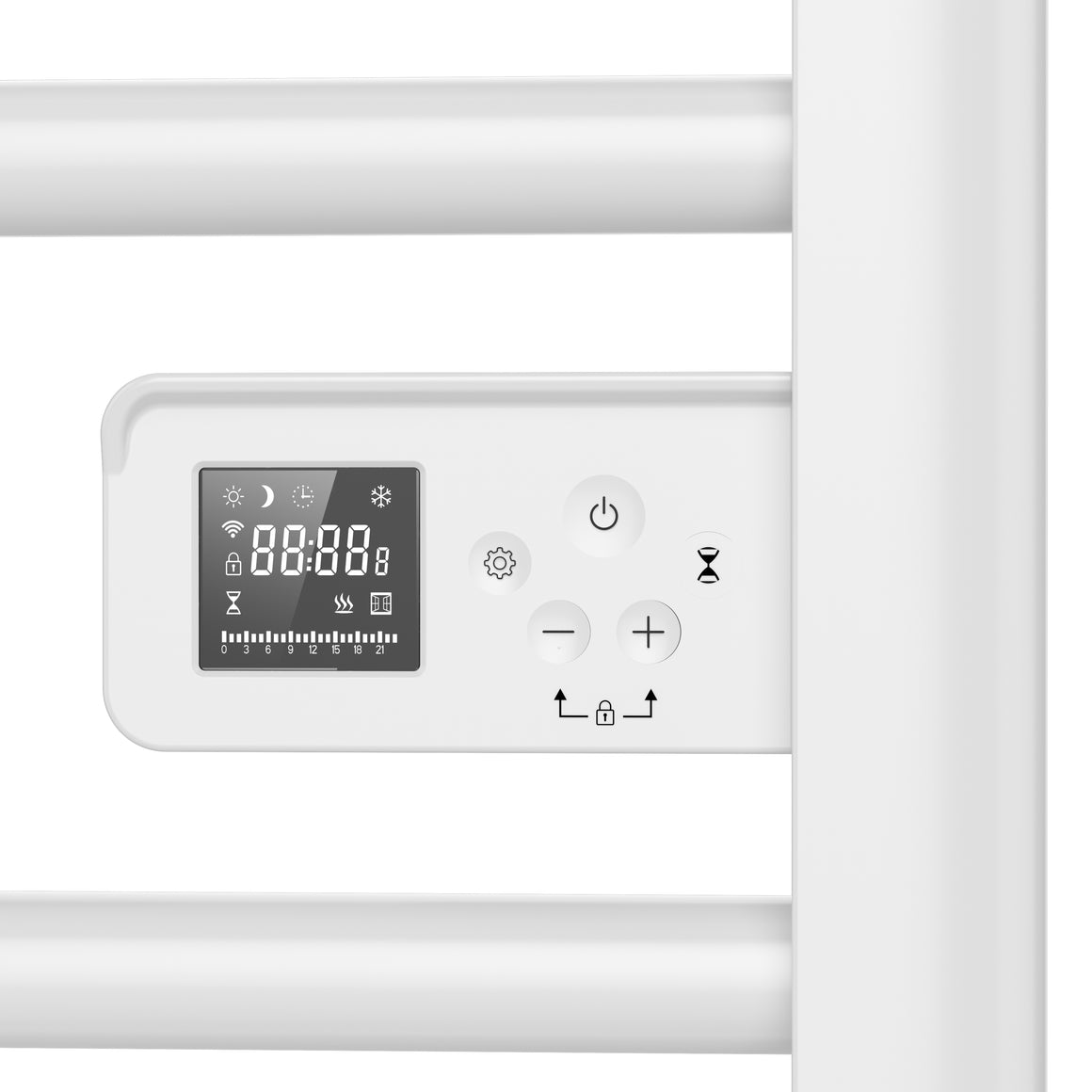 Belrad Elektrische Handdoekdroger - met Digitale Programeerbare Thermostaat - Smart WIFI - 1000W - 1800X540X133 MM