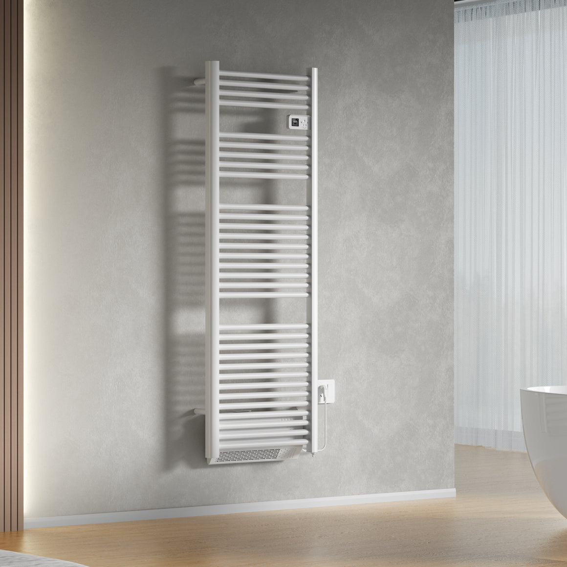Belrad Elektrische Handdoekdroger met Blower - met Digitale Programeerbare Thermostaat - Smart WIFI - 1850W