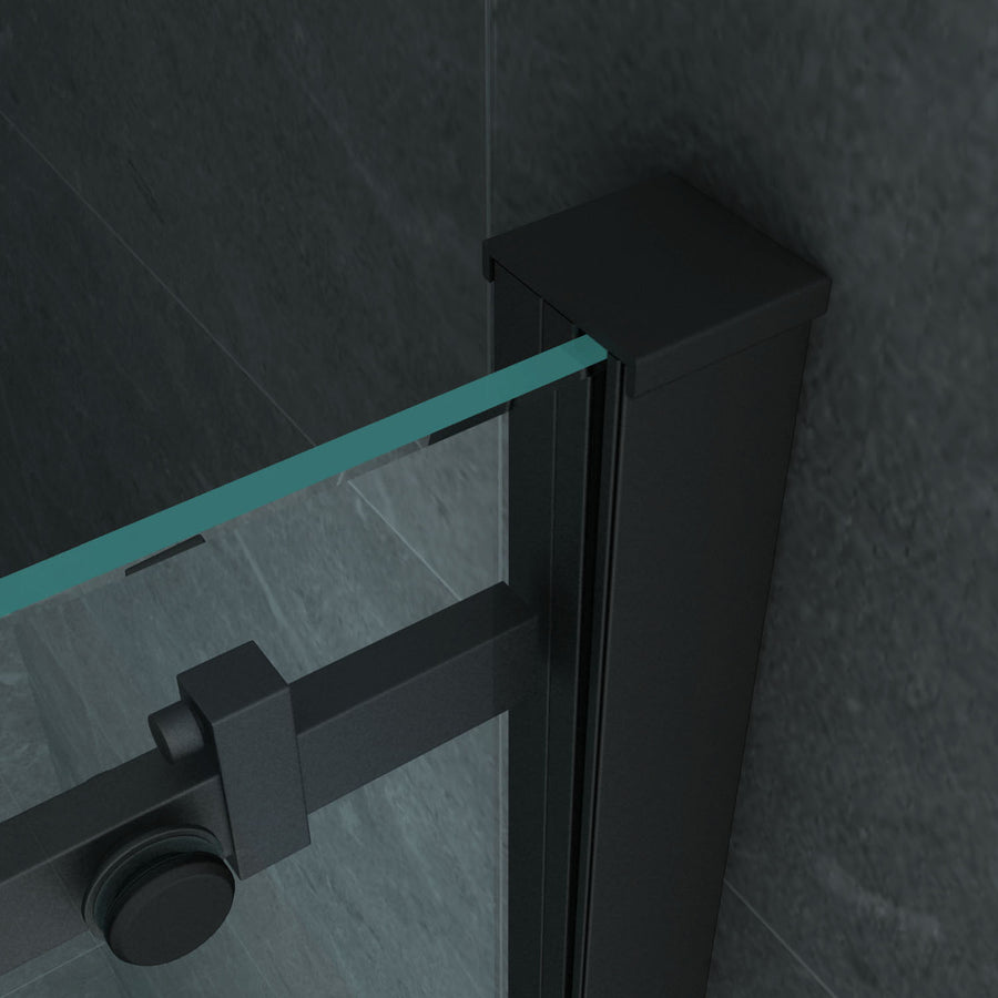 ALONI Douche Schuifdeur in Nis 8MM (140X200CM) Mat Zwart