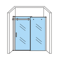 ALONI DOUCHE SCHUIFDEUR IN NIS 8MM (120X200CM) MAT ZWART