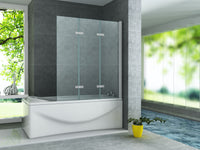 ALONI 3-DELIGE BADWAND 6MM INKLAPBAAR (130X140CM)