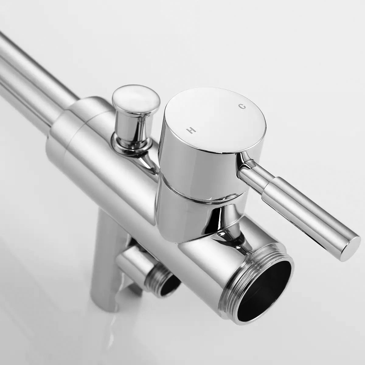 ALONI VRIJSTAANDE BADMENGKRAAN MET HANDDOUCHE - GUNMETAL GRIJS