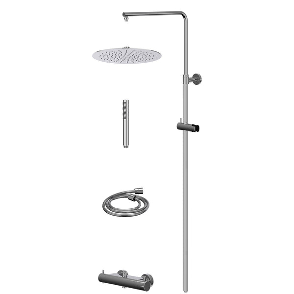 Regenduschset Thermostat-Aufputz-Set R30cmSL und Stabmodell