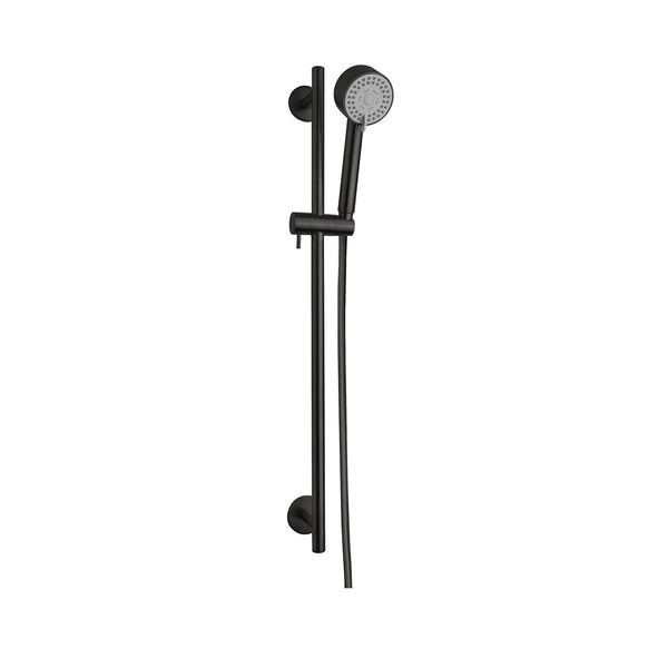 Cadence Luxe Complete Schuifstangset Wiesbaden met Handdouche en Doucheslang in Zwart