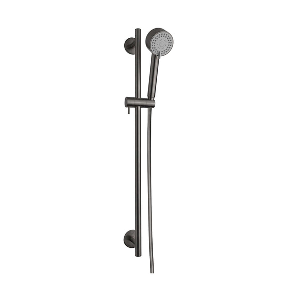 Cadence Luxe Complete Schuifstangset Wiesbaden met Handdouche en Doucheslang in Gunmetal