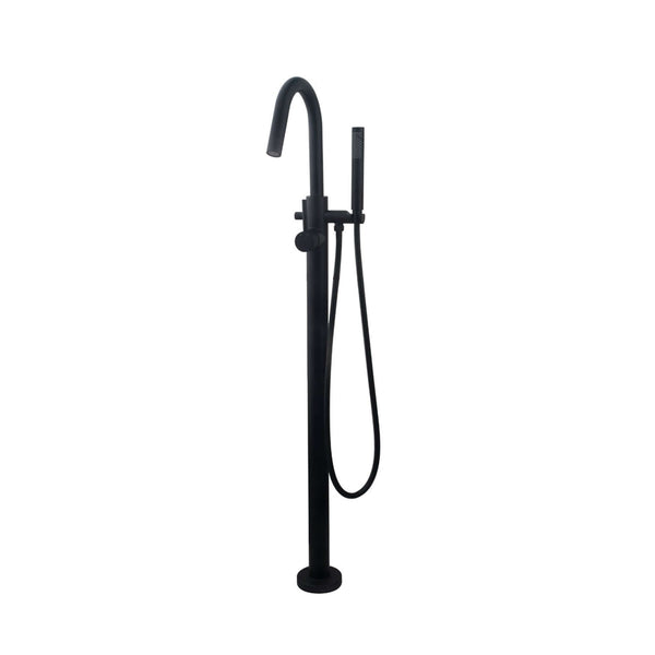 Caral Robinet de bain autoportant Wiesbaden complet en noir mat