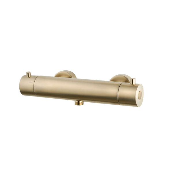 Caral Cool Touch thermostatische douchemengkraan geborsteld messing PVD