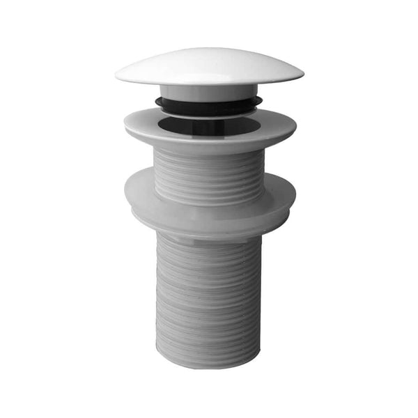 Caral Siphon à clic prolongé Bouchon de vidange Wiesbaden 5/4" en blanc brillant