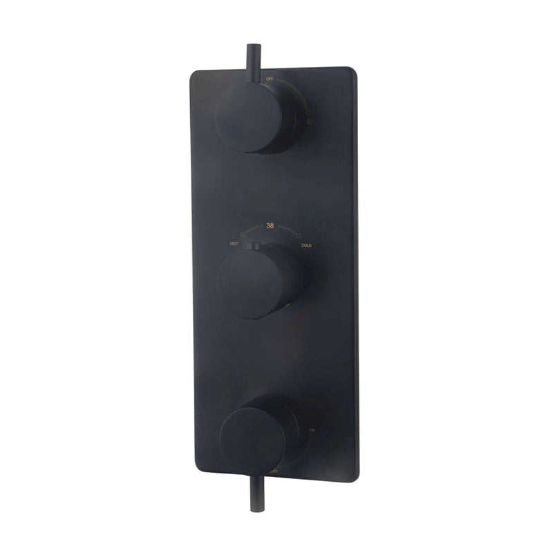 Caral Abbau Teil Einbau Thermostat 3 Wege matt schwarz