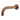 Caral baduitloop rond 20 cm 1/2'' geborsteld brons koper PVD