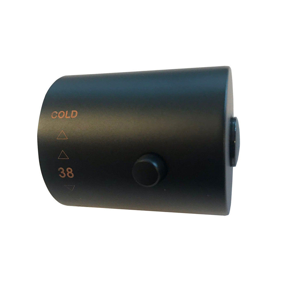 Caral thermostaatknop voor thermostatische regendoucheset opbouw mat zwart