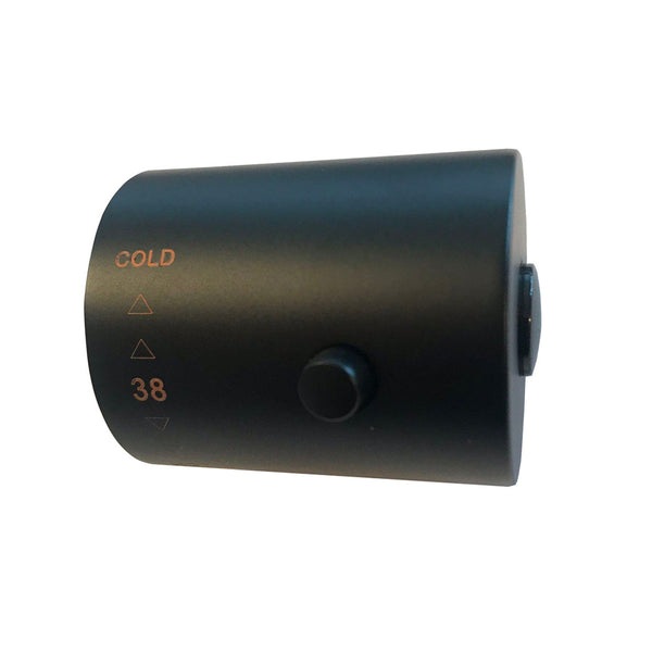Caral thermostaatknop voor thermostatische regendoucheset opbouw mat zwart