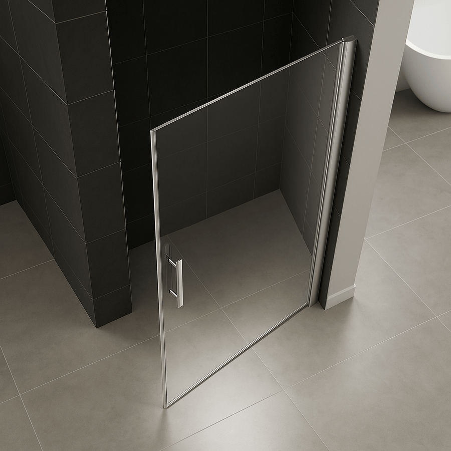 Wiesbaden Porte de douche Eco | Profil | Aluminium | Porte d'angle | Revêtement NANO | TOUTES TAILLES