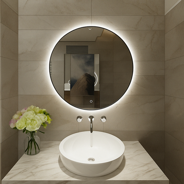 Giro Ronde Miroir Wiesbaden avec éclairage LED en 60 Cm