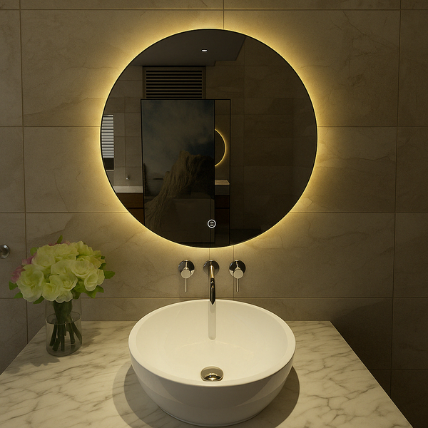 Giro Ronde Miroir Wiesbaden avec éclairage LED en 100 Cm