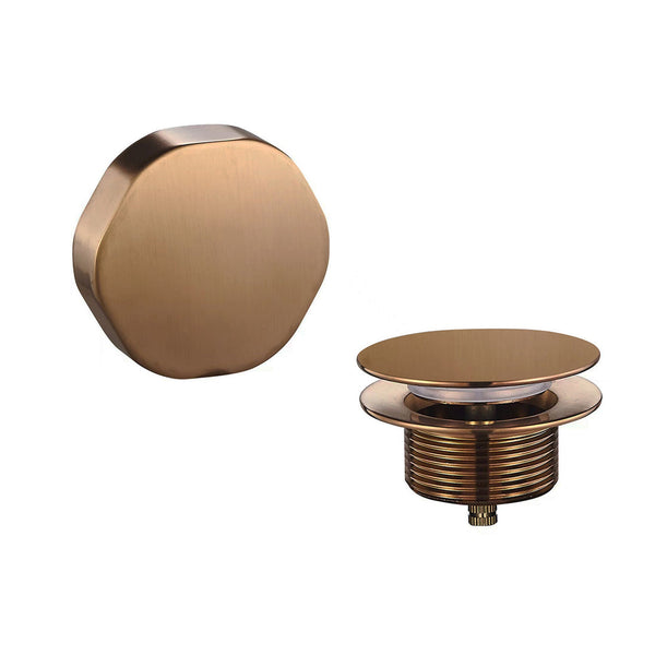 Partie de finition Doblar pour évacuation de baignoire avec trop-plein en cuivre brossé bronze PVD