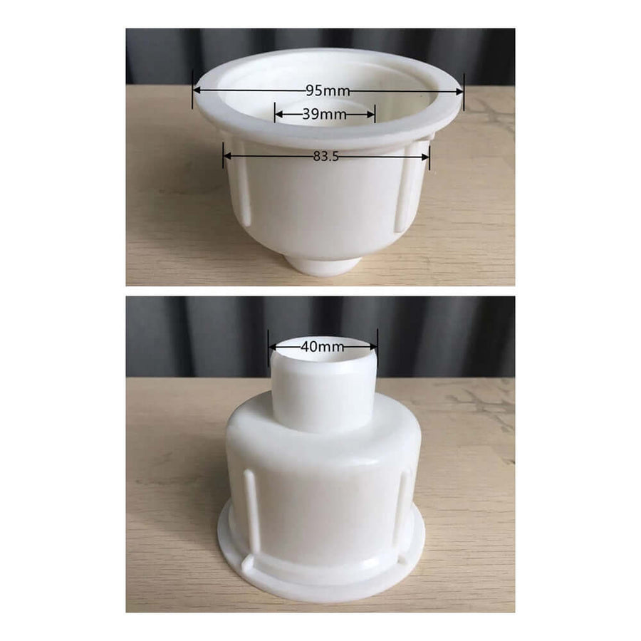 Douchestopfen Wiesbaden 10X10 Seitenabgang in Weiß