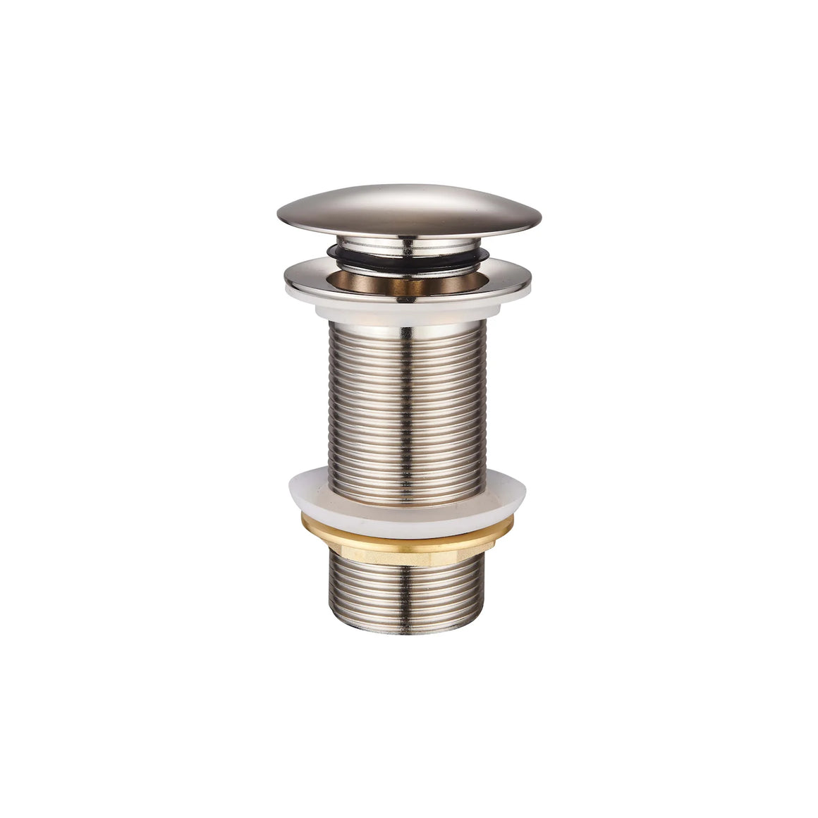 DutchLine Afvoerplug - Extra Lange Clickwaste 10cm – Geborsteld Staal