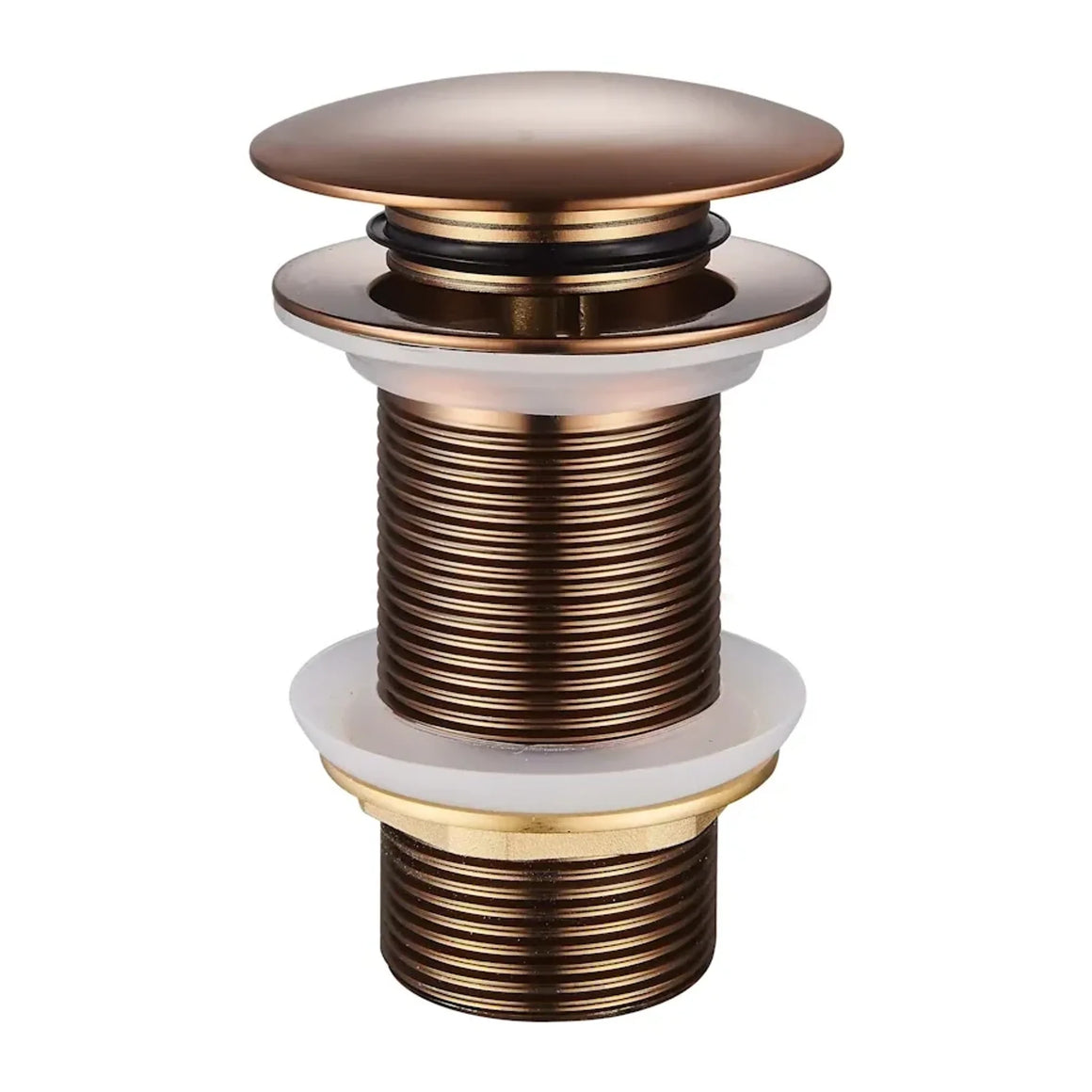 DutchLine Afvoerplug - Extra Lange Clickwaste 10cm – Geborsteld Brons Koper