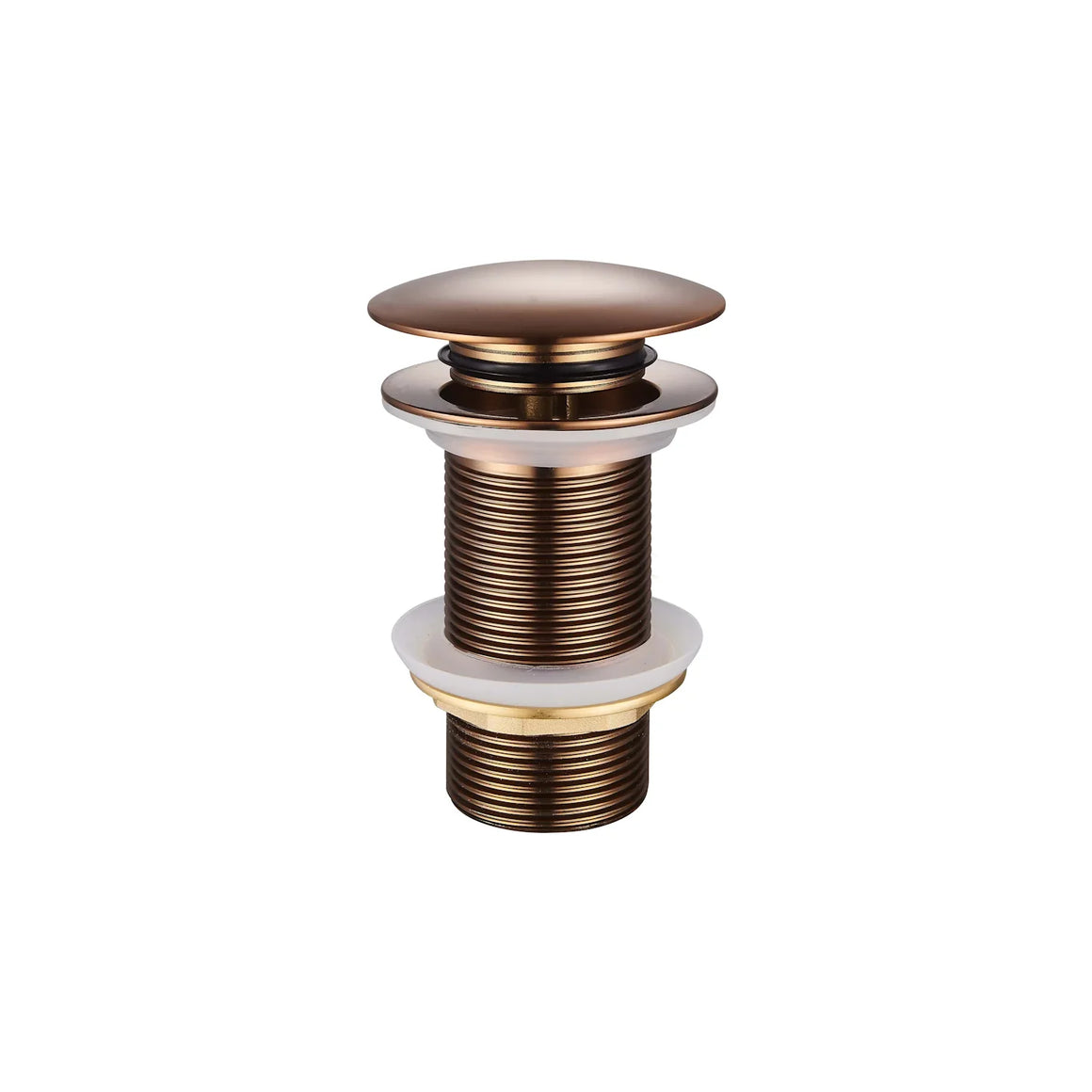 DutchLine Afvoerplug - Extra Lange Clickwaste 10cm – Geborsteld Brons Koper