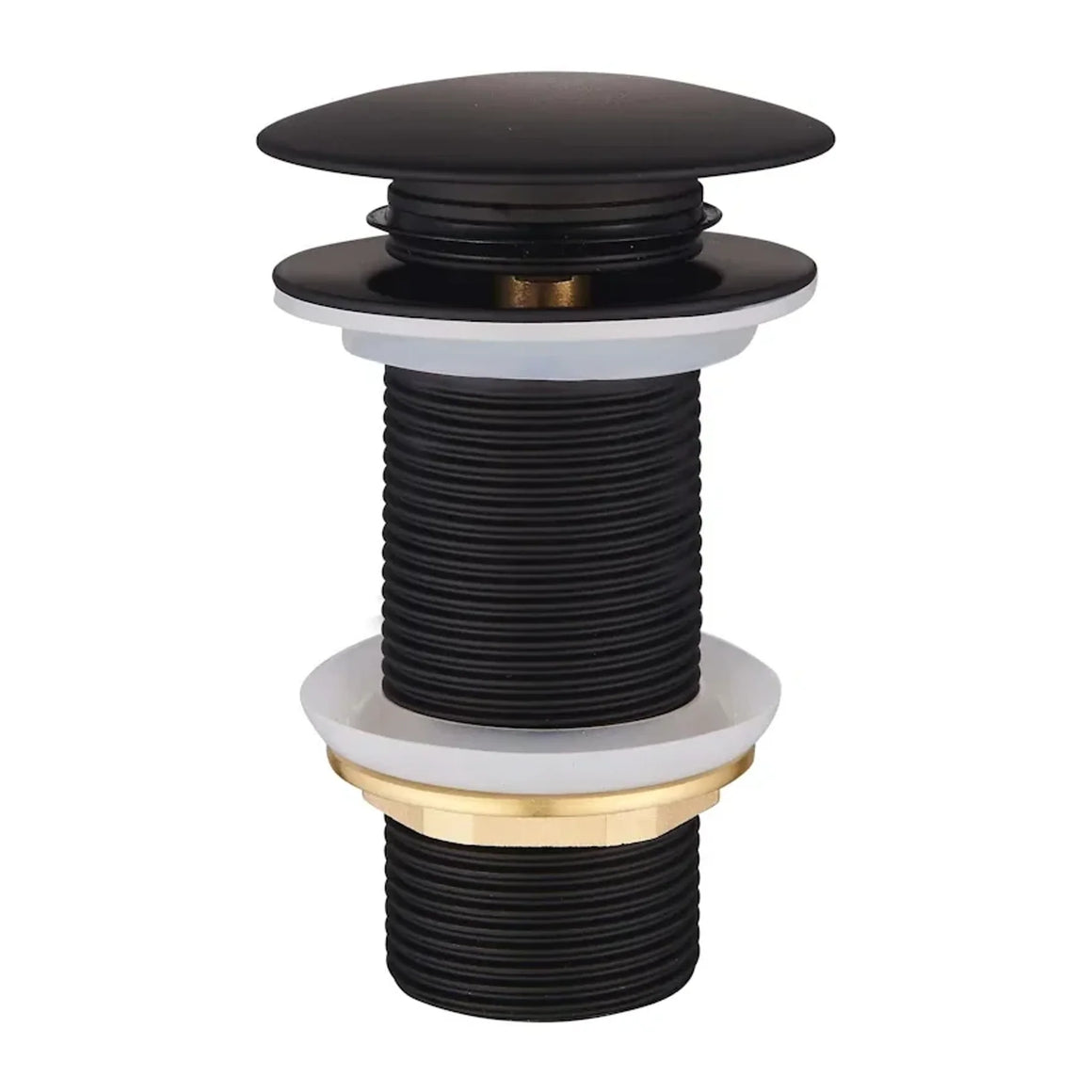 DutchLine Afvoerplug - Extra Lange Clickwaste 10cm – Mat Zwart