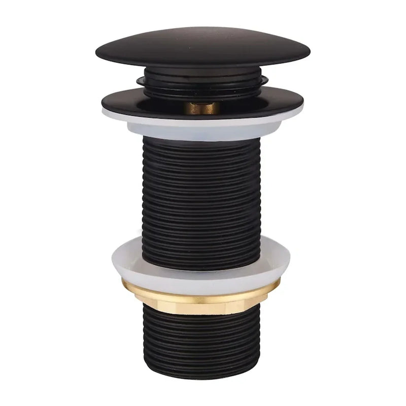 DutchLine Afvoerplug - Extra Lange Clickwaste 10cm – Mat Zwart