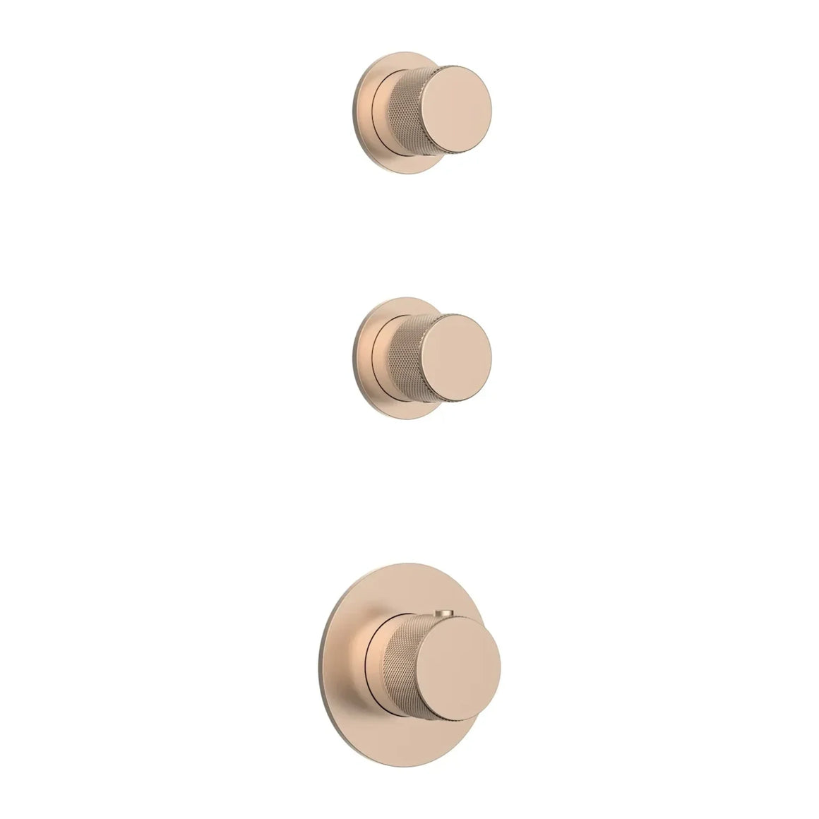 DutchLine Grip 3-Weg Thermostische Douchekraan – Geborsteld Brons Koper