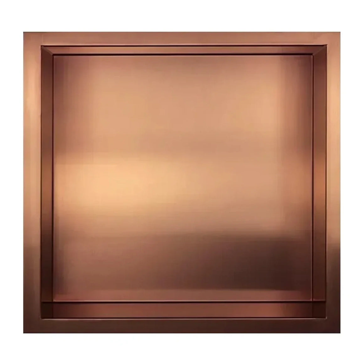 DutchLine Inbouw Nis - Niet betegelbaar - 300x300x100 – Geborsteld koper