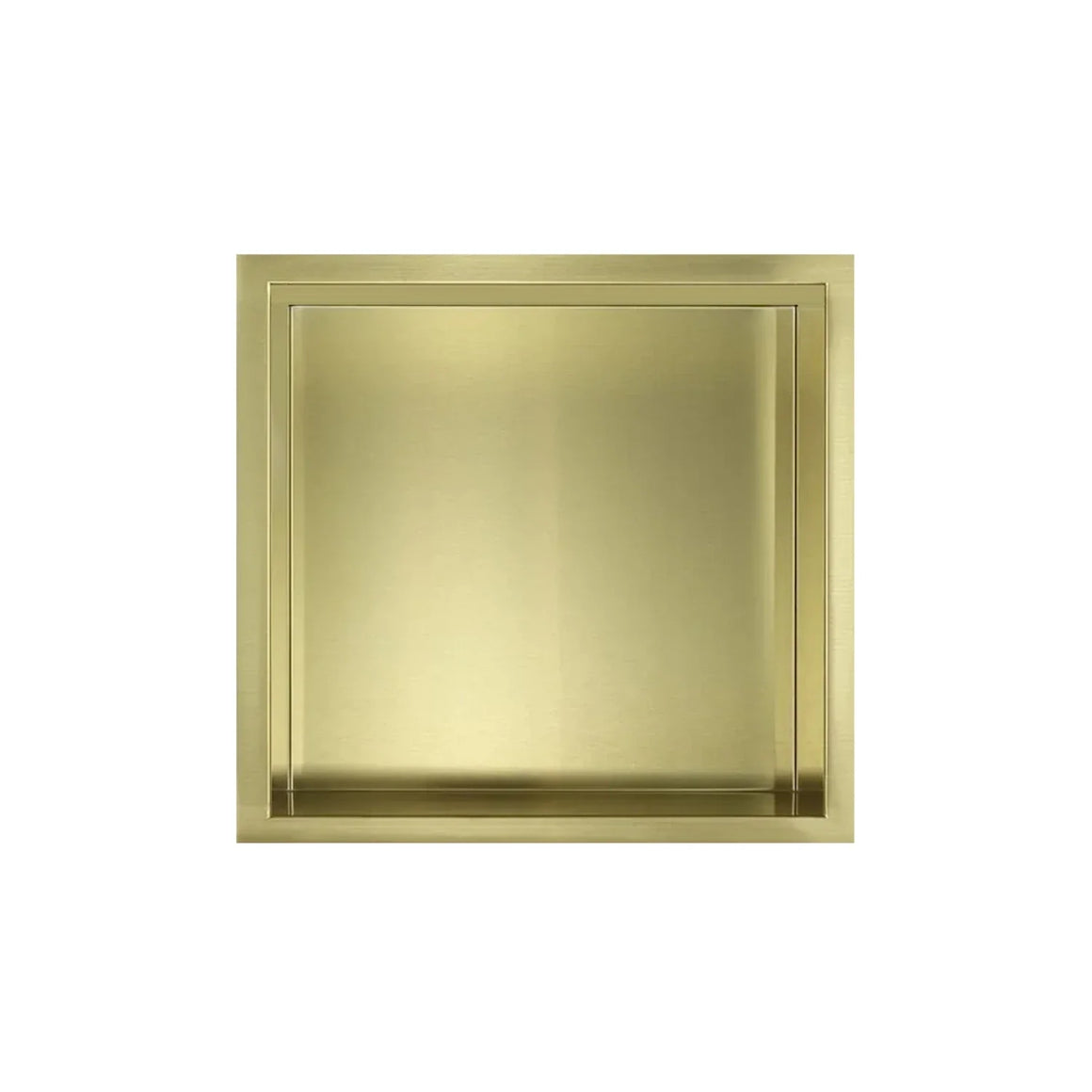 DutchLine Inbouw Nis - Niet betegelbaar - 300x300x100 – Geborsteld messing Goud