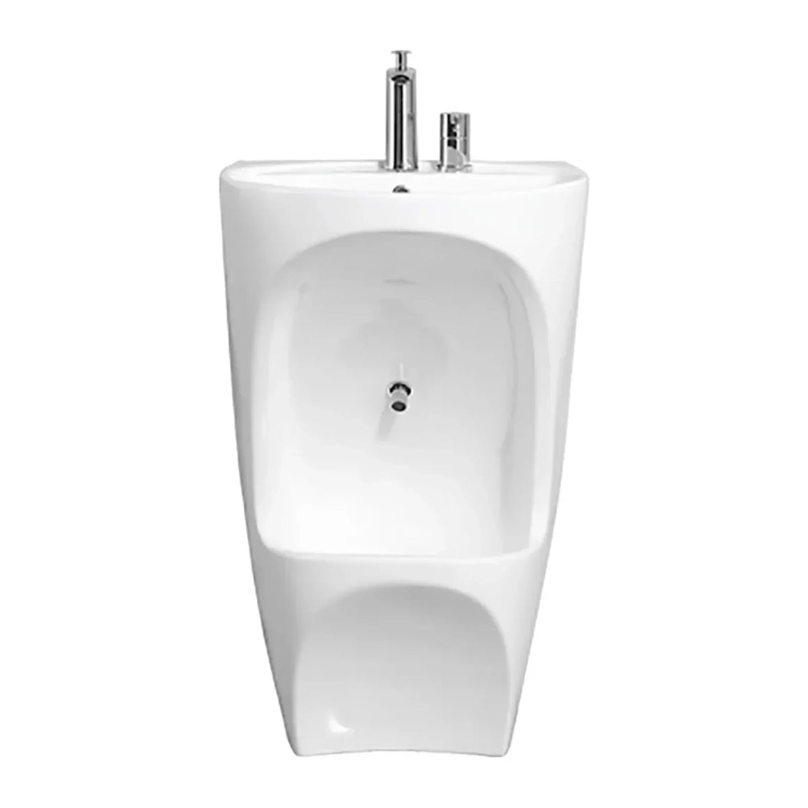 DutchLine - Keramische Wastafel DUO WUDU - Glans Wit