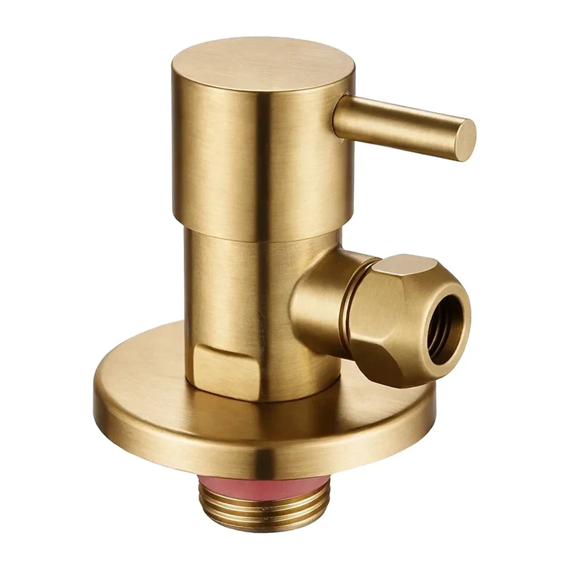 DutchLine Luxe Stopkraan - Geborsteld Messing Goud - 1/2×3/8