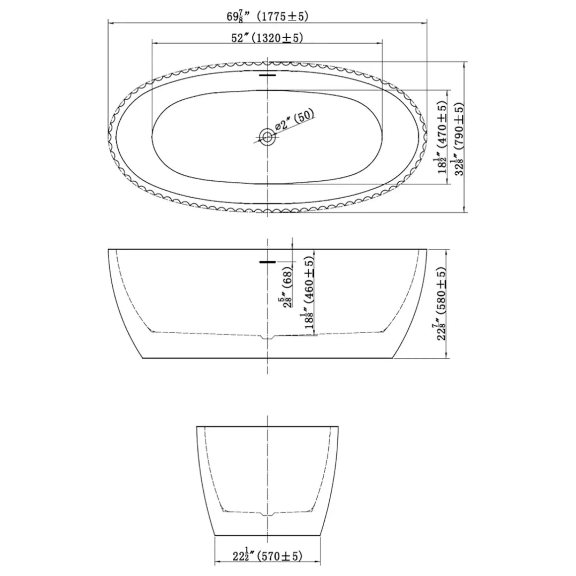 DutchLine Vrijstaand Bad Schelp - Glans Wit - 1800x800x580