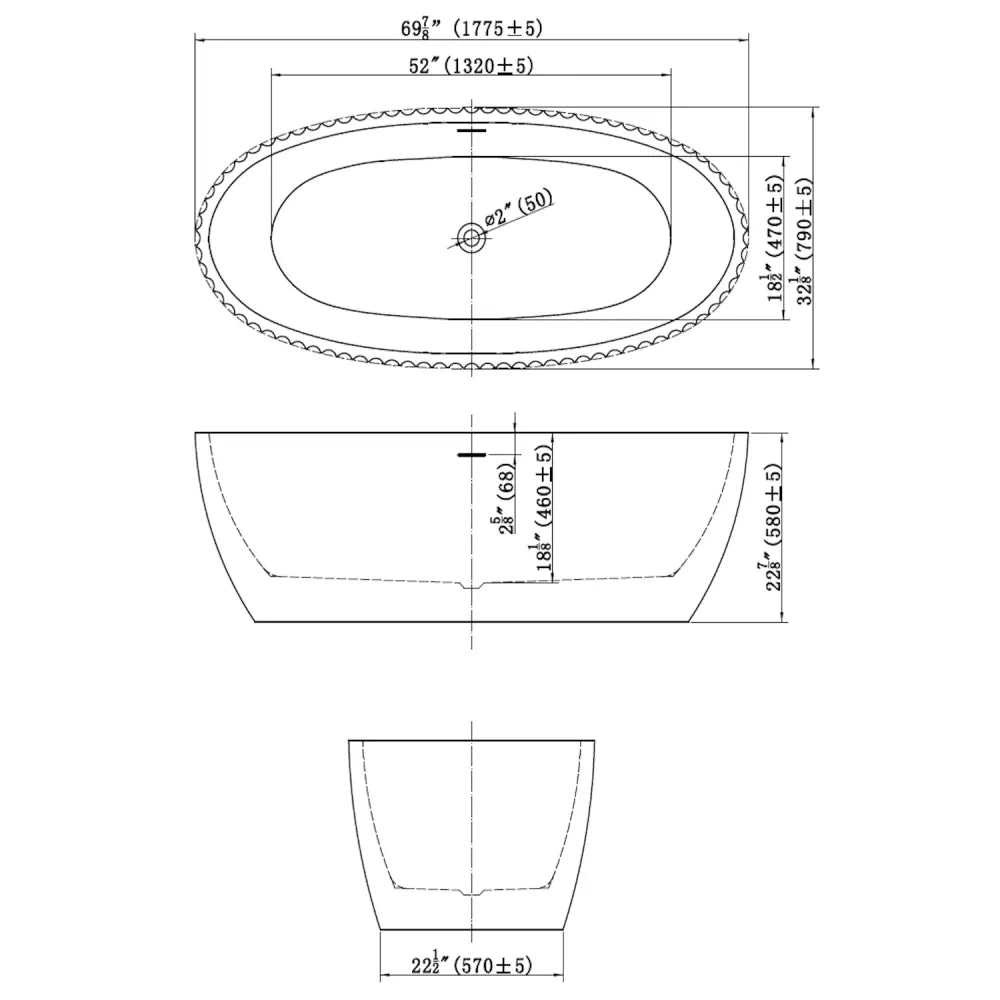DutchLine Vrijstaand Bad Schelp - Glans Wit - 1800x800x580