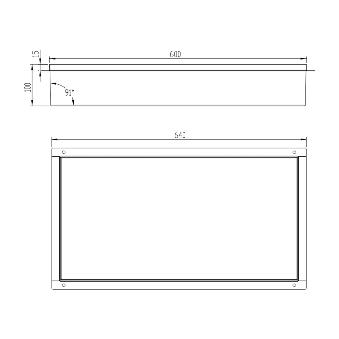 DutchLine Inbouw Nis - Betegelbaar - 300x600x100 – Geborsteld koper