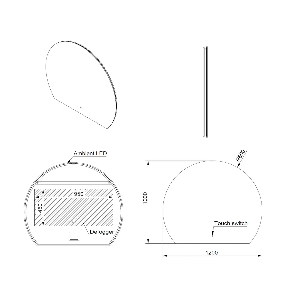 DutchLine Moon Indirect 110 - lijntekening