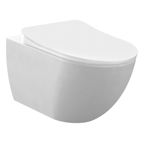 Design Ophang WC met RVS Sproeier (Bidet), MAT WIT