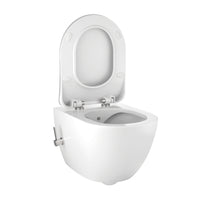 CREAVIT RIMOFF OPHANG WC MET BIDET WARM/KOUD WATER - MAT WIT