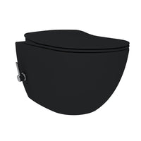 Creavit Free FE322-34KK00E-0004 hangtoilet met warm/koud bidet houtskool zwart productfoto